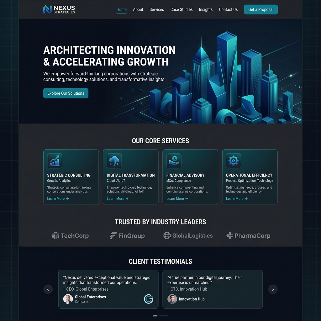 Company Website Mockup