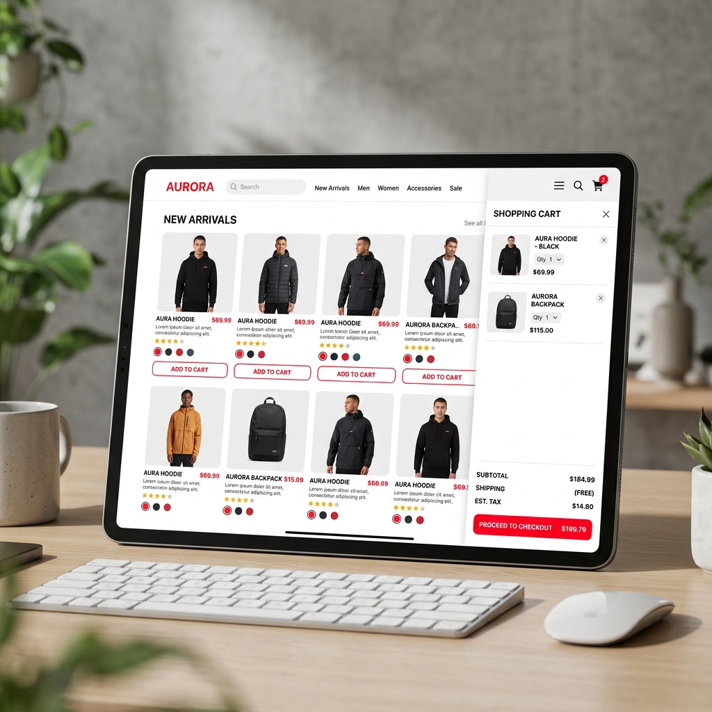E-Commerce Solutions Mockup