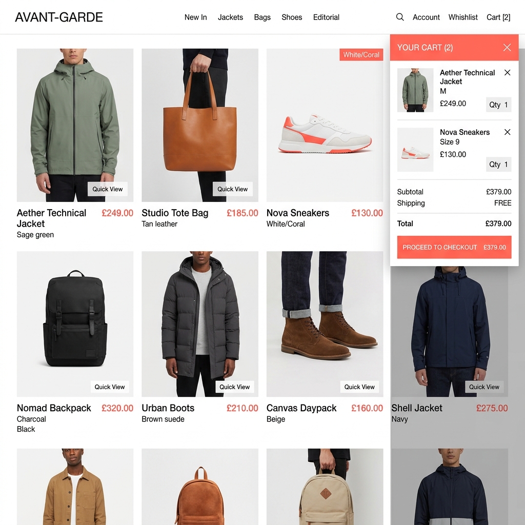 E-commerce Website Mockup