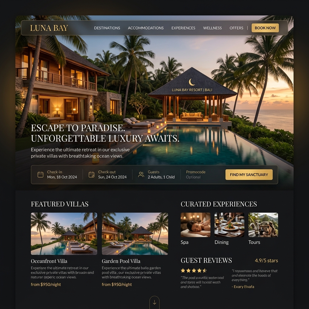 Hotel Website Mockup