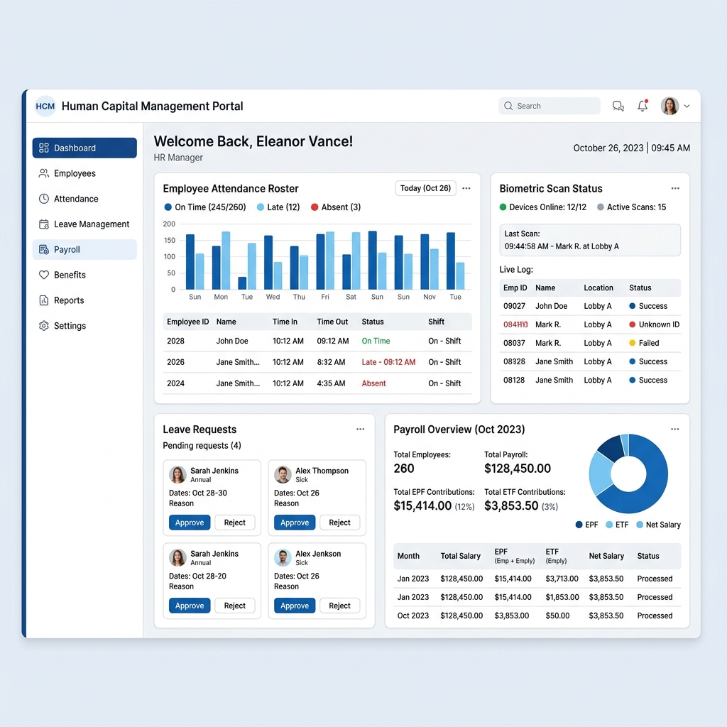 HR Management System Mockup